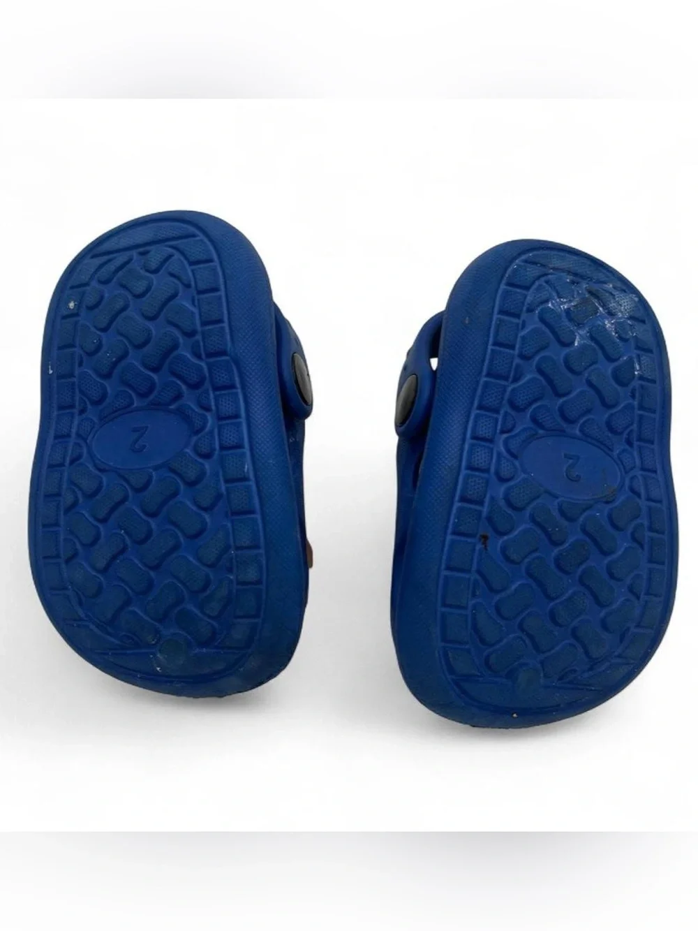 2C Baby Crocs Royal Blue & Brown Bear Appliqué Charm